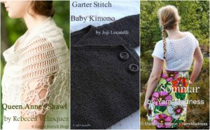Summer KAL & CAL: Sommar, Garter Stitch Baby Kimono, Queen Anne’s Shawl