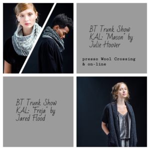 BT Trunk Show KAL: “Mason” by Julie Hoover & “Freja” by Jared Flood