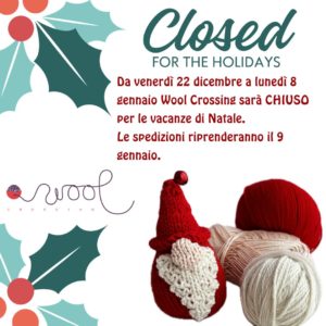 Wool Crossing  in ferie fino all’8 gennaio